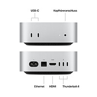 Mac mini M4 10/​10-​Core, 16GB RAM, 512 GB SSD 
