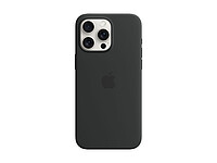 Apple Silikon Case iPhone 15 Pro Max mit MagSafe (schwarz) 