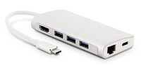 LMP USB-​C mini Dock 8-​Port silber 